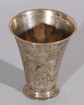 BÄGARE, silver, Johan Pettersen, Söderhamn 1764.