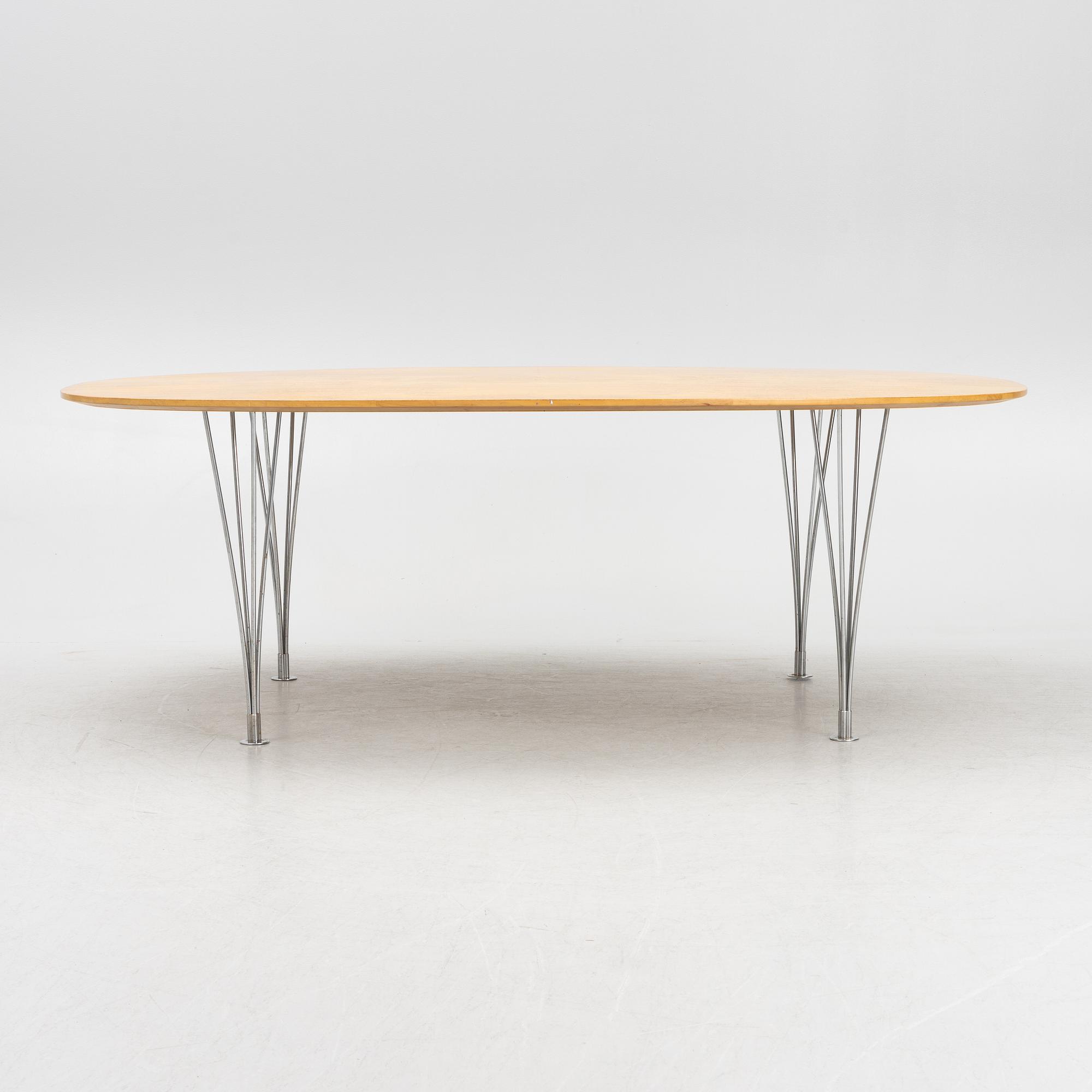 Bruno Mathsson & Piet Hein, dining table, "Superellipse", Mathsson International, Värnamo, Sweden.