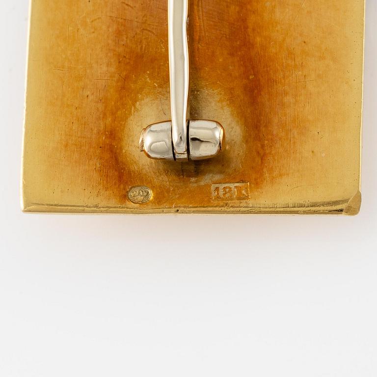 Arnaldo Pomodoro, a brooch, 18K gold with rubies, Italy 1962.