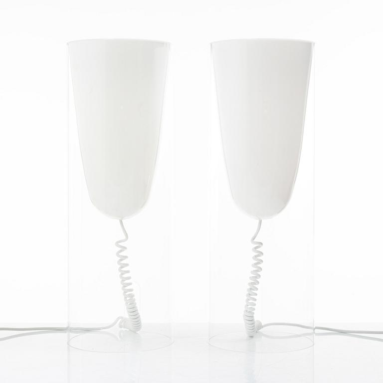 Ferruccio Laviani, a pair of 'Toobe' table lamps, Kartell, Italy.