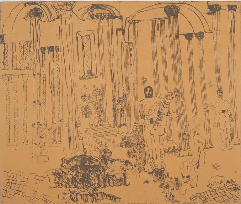 CARL FREDRIK HILL, efter, mapp med sex st offsettryck, utgiven i samarbete med Malmö Museum 1974.