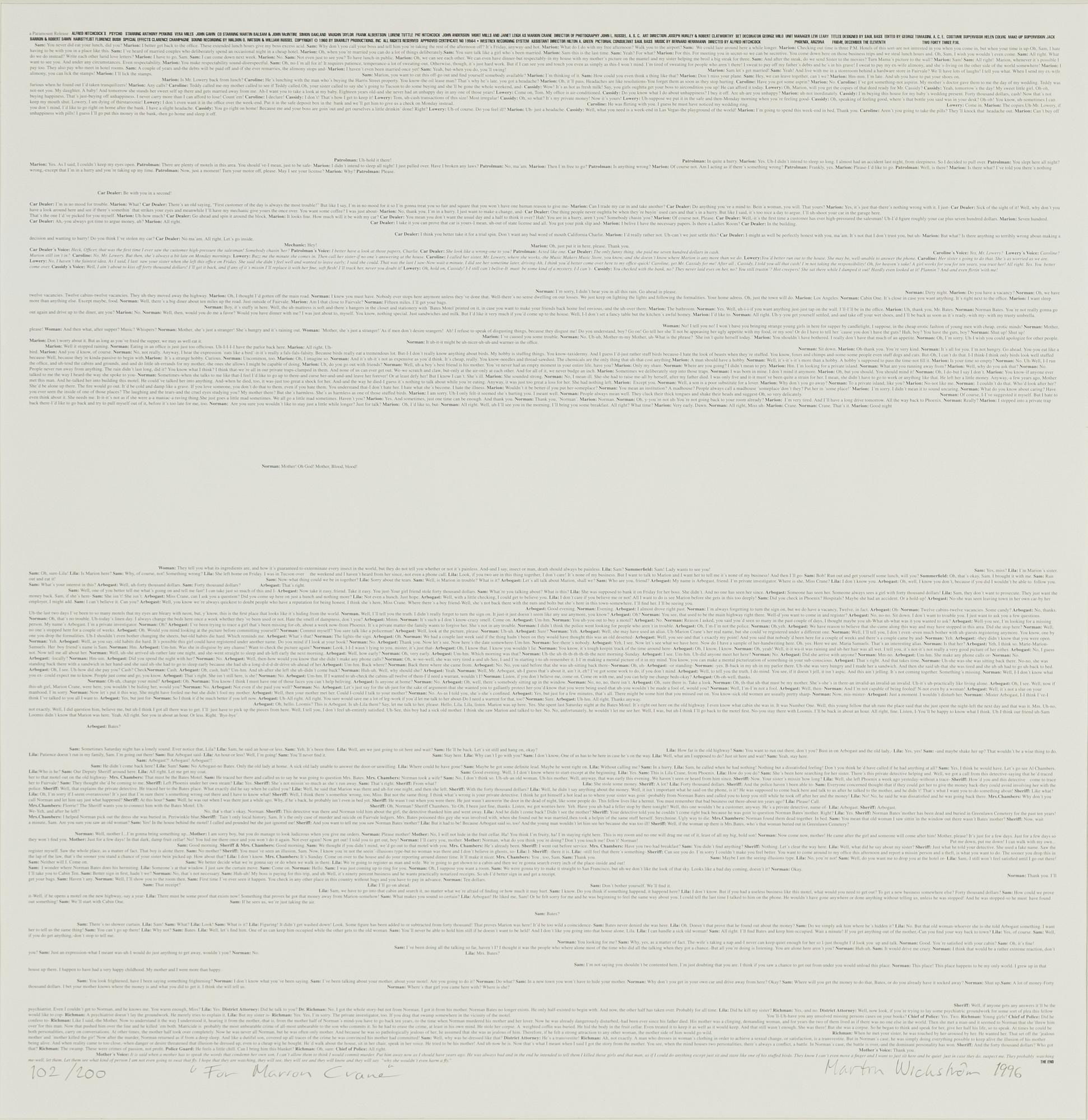 Martin Wickström, litografi, 1996, signerad 102/200.