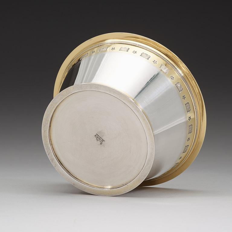WIWEN NILSSON, Lund 1947. Sterling 925/1000. Skål, "Bysantinska modellen".