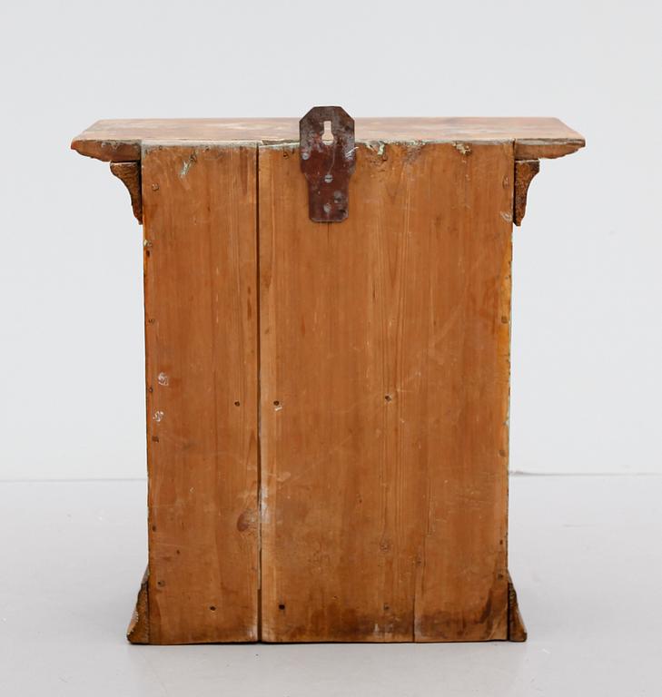 HÄNGSKÅP, allmoge, daterat 1777.