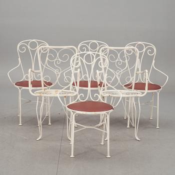 TRÄDGÅRDSSTOLAR, 6 st, 1900-talets senare hälft.