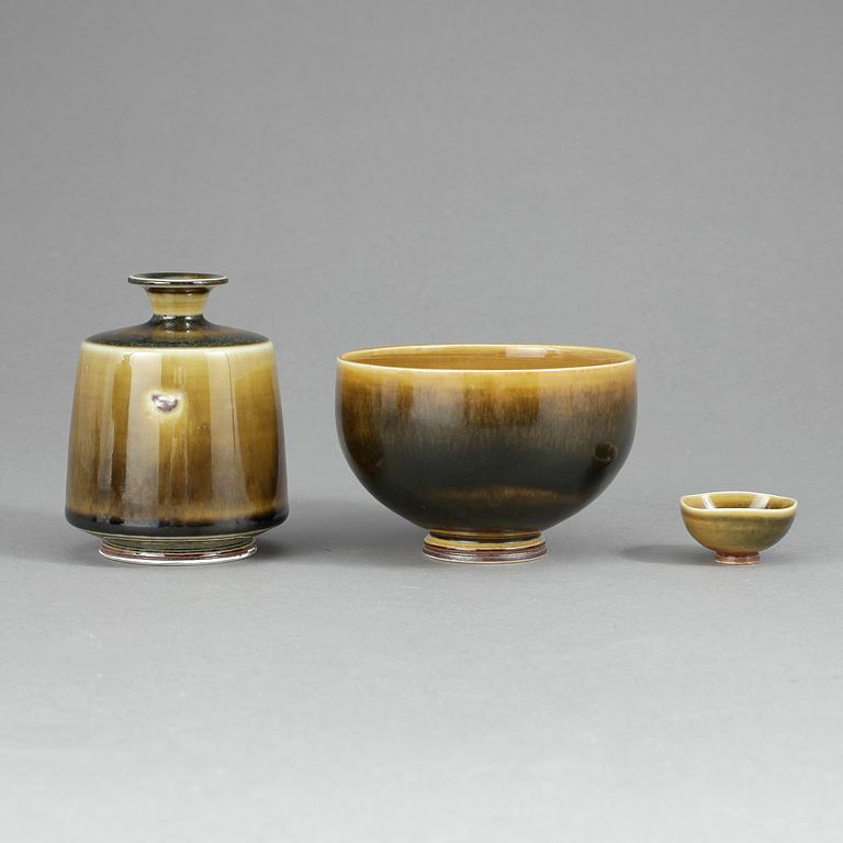 MINIATYRER, 3 st, Berndt Friberg, Gustavsberg.