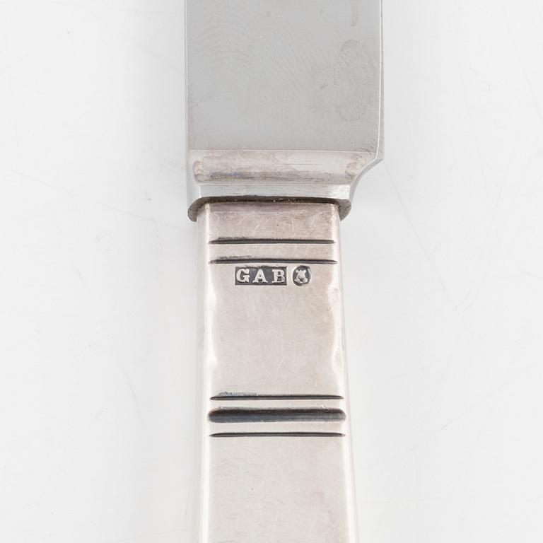 Jacob Ängman, a 24-piece silver cutlery set, model 'Rosenholm', GAB, Stockholm 1947-67.