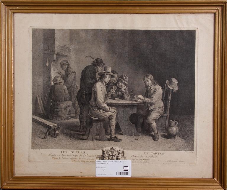 KOPPARSTICK efter Teniers 1700/1800-tal.