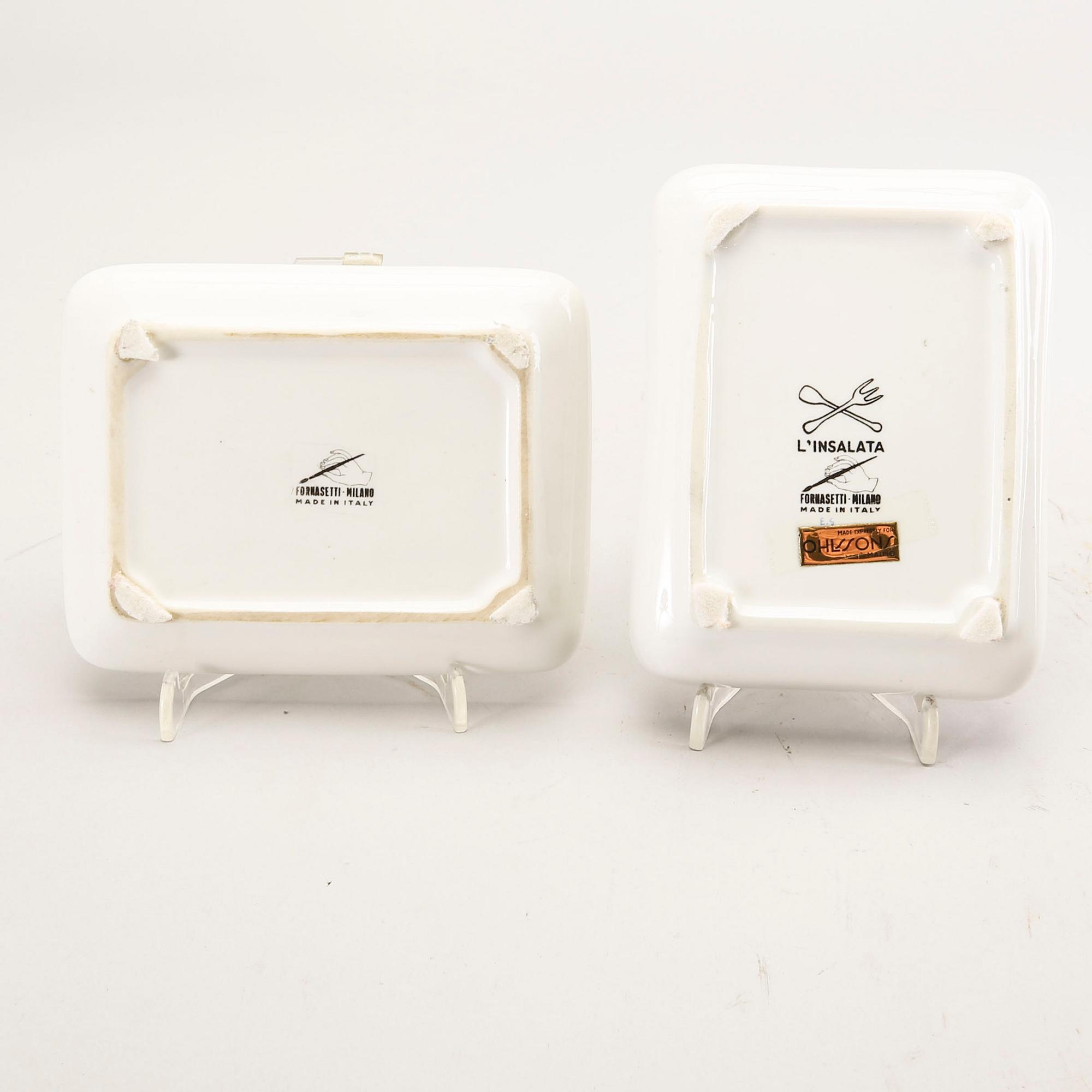 Piero Fornasetti, barrel, 3 pcs, Italy.