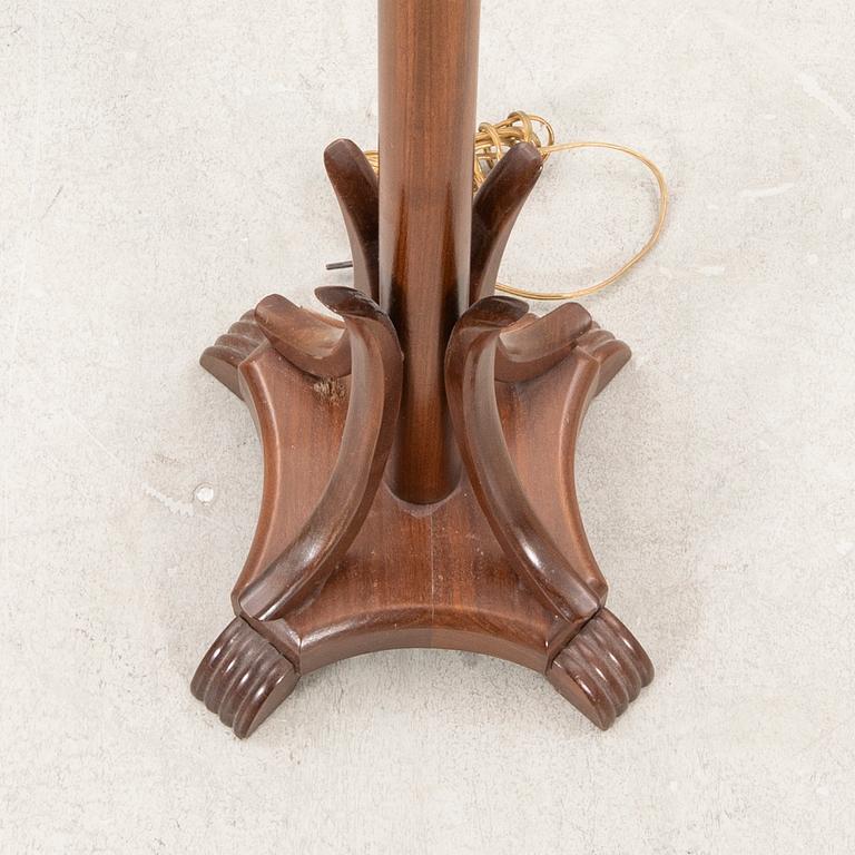 A wooden floor lamp first half of the 20th century.