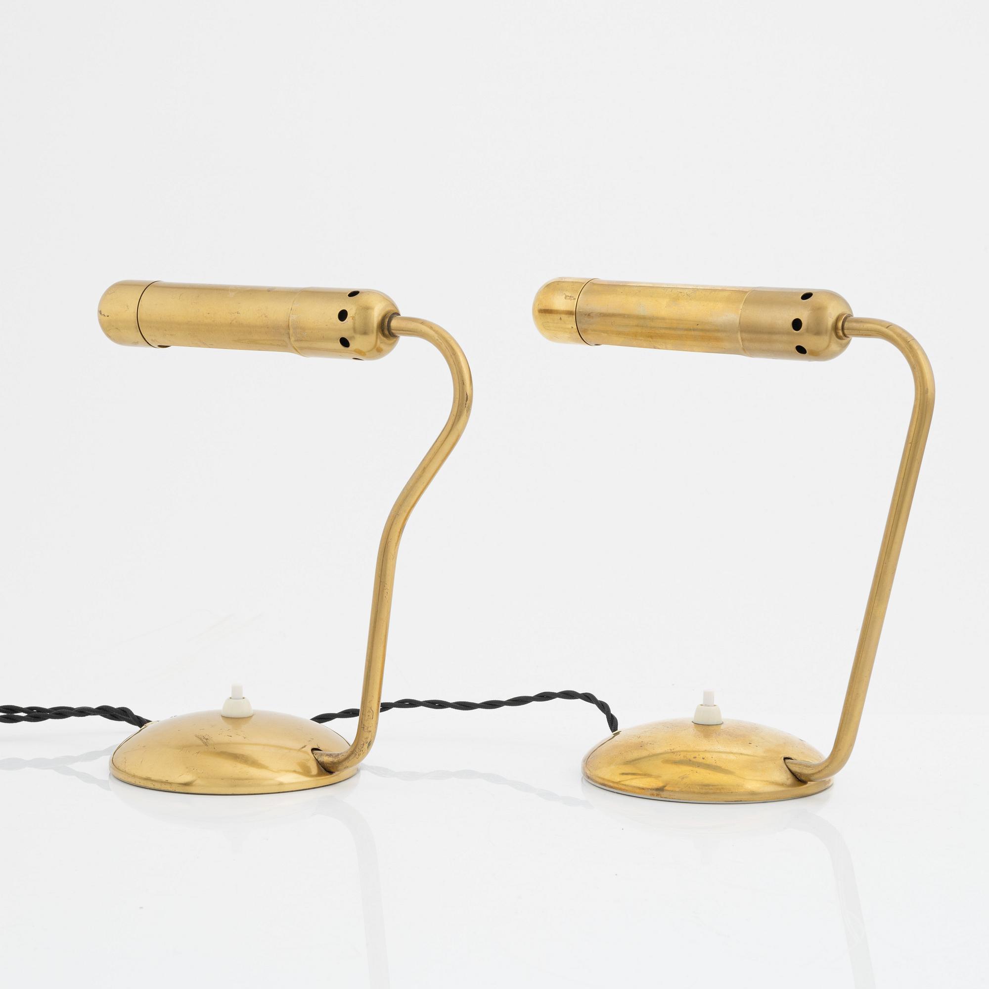 Bordslampor, ett par, modell "E3221", ASEA.