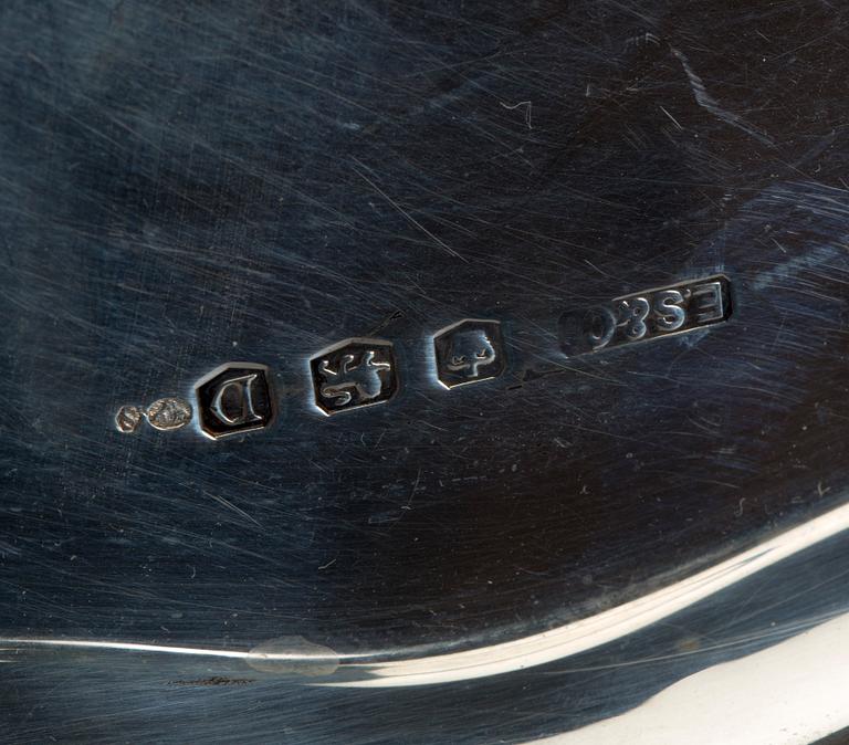 SALVER, silver, E&S Co, Sheffield, England, 1946-47.