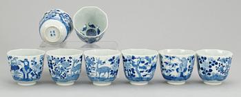 468. KOPPAR, åtta stycken, porslin. Sen Qing dynastin.
