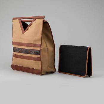 YVES SAINT LAURENT, väska samt clutch, 1970-tal.