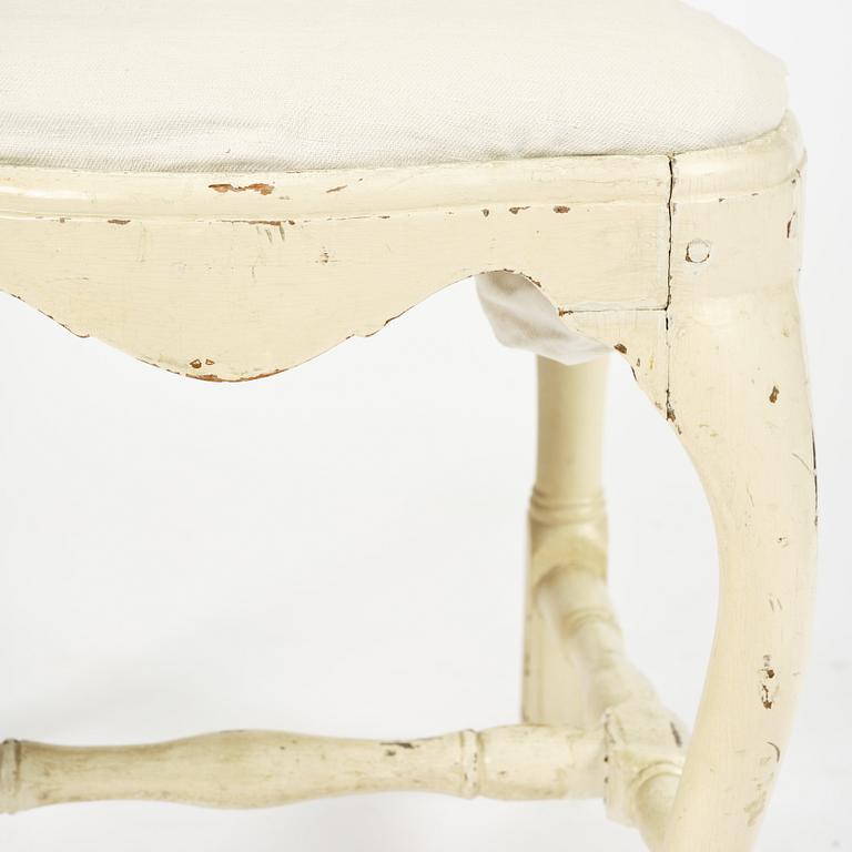 A Swedish late baroque / early rococo chair, mid 18th century.