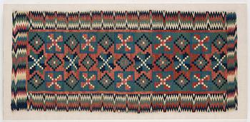 ÅKDYNA, rölakan, "Åttabladsstjärnor", ca 46,5 x 104 cm, Skåne omkring 1800.