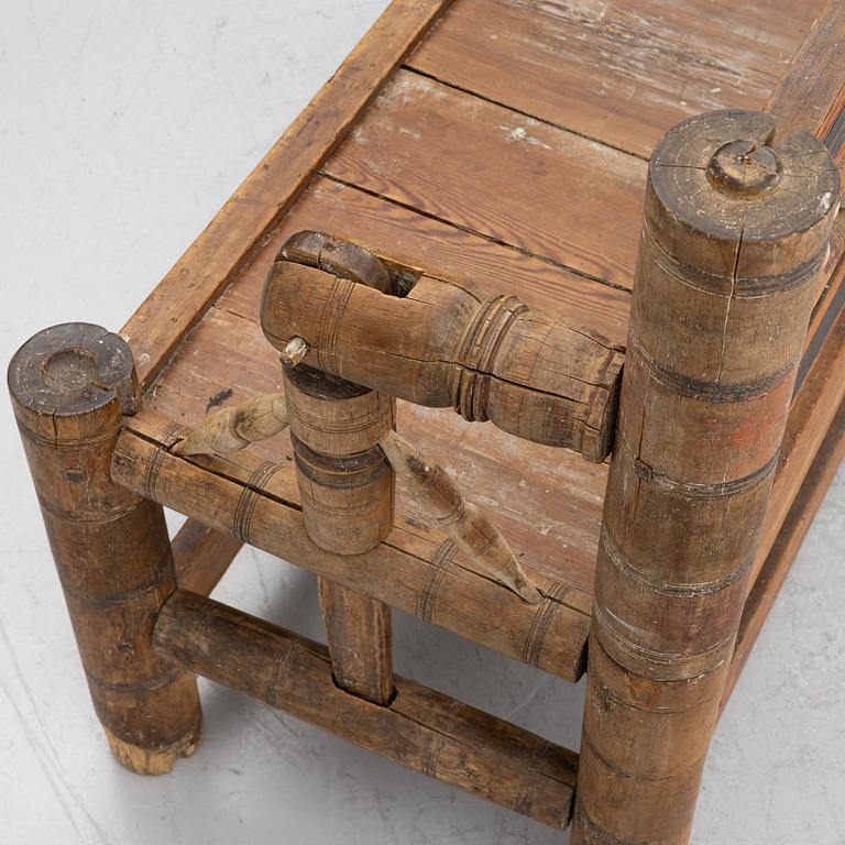 Turner's bench, folk art, 18th century.