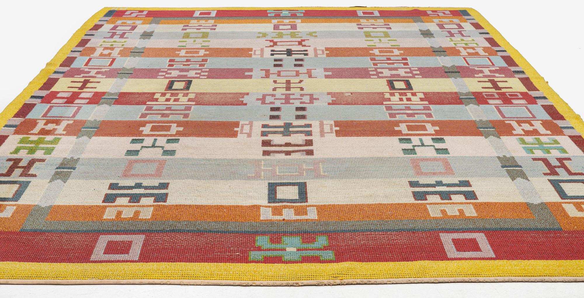 Agda Österberg, a knotted pile carpet, c. 354 x 245 cm, signed AÖ.