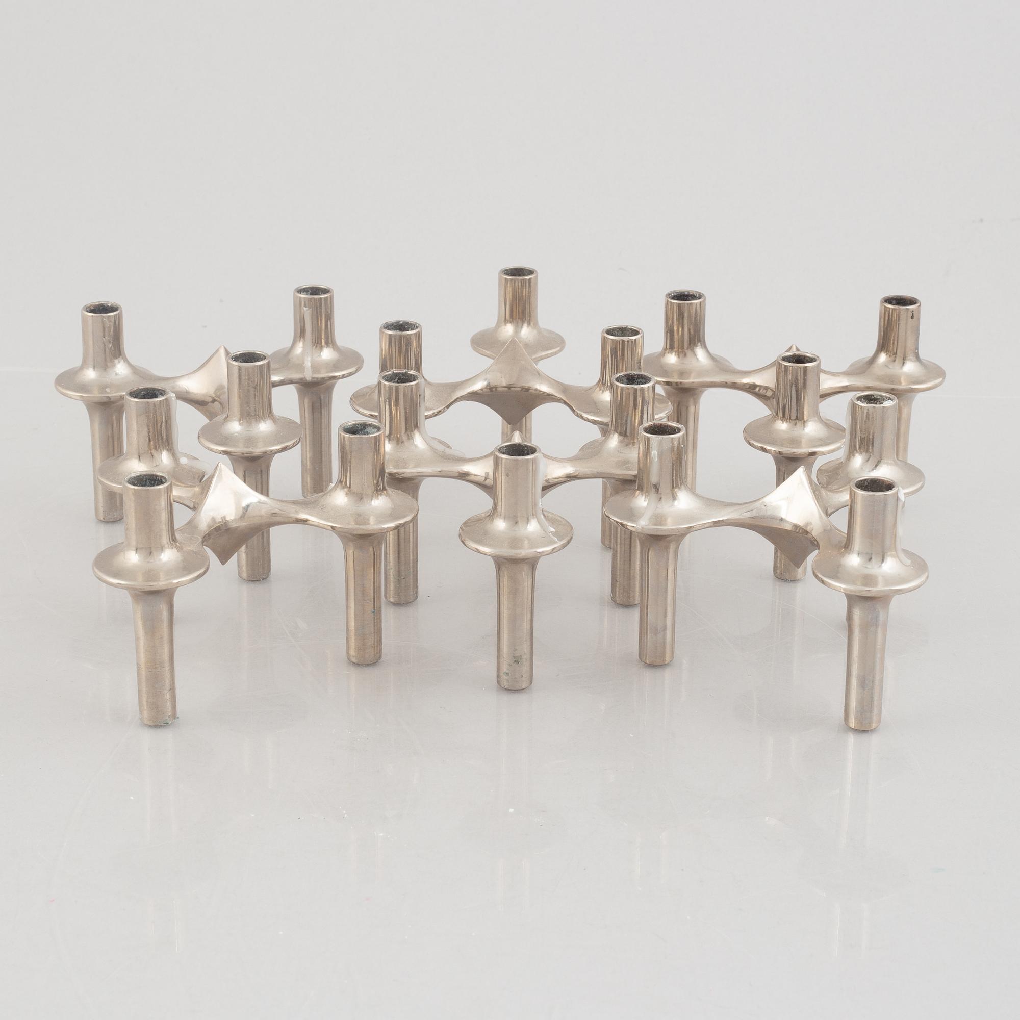 Caesar Stoffic & Fritz Nagel, candlesticks, 6 pcs, Germany.