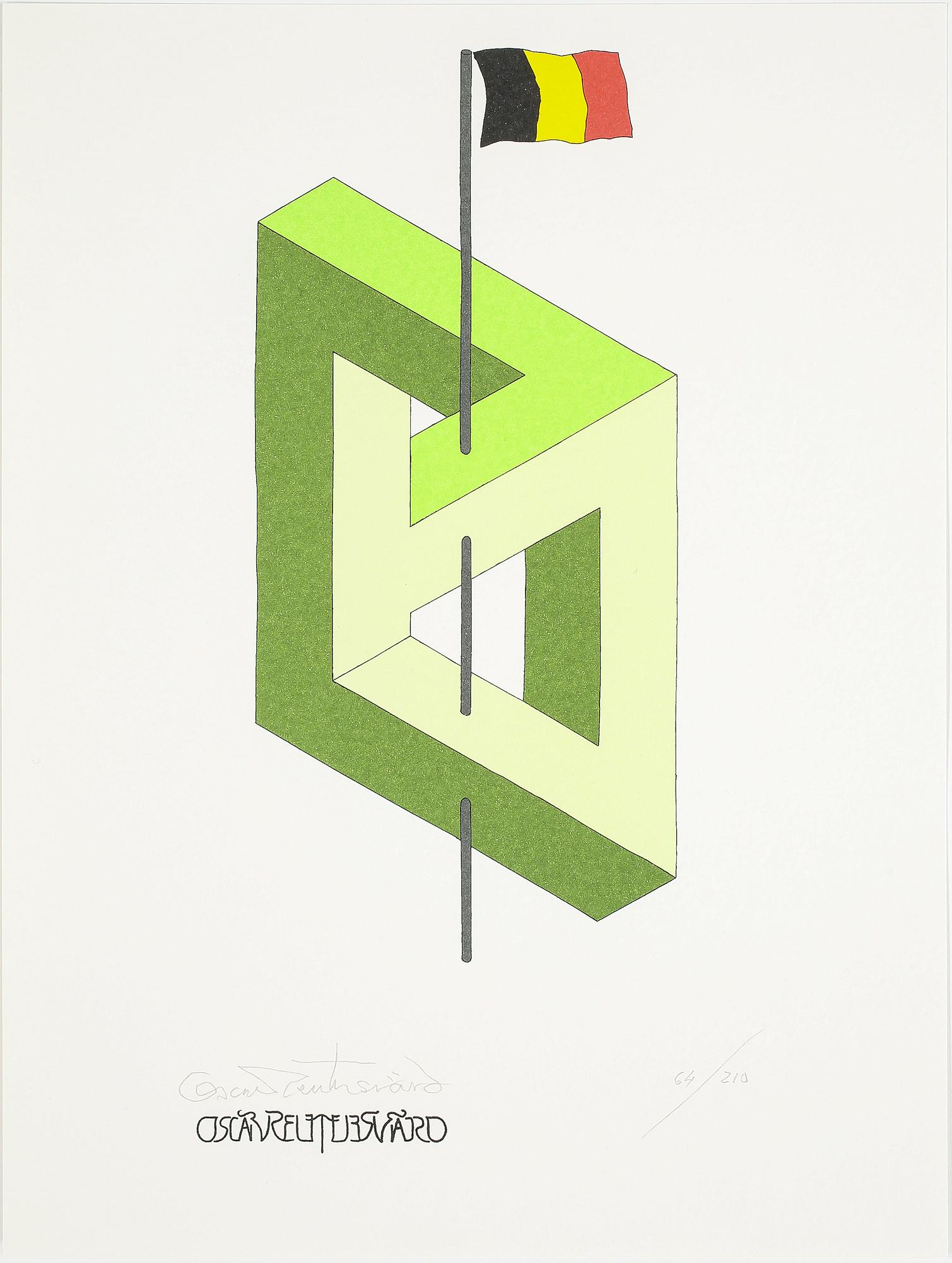 OSCAR REUTERSVÄRD, 14 st, mapp av färglitografier, signerade och numrerade 64/210.