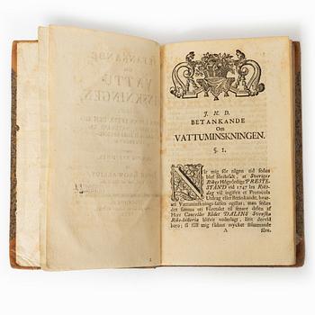 Betänkande om vattu-minskningen, 1755.