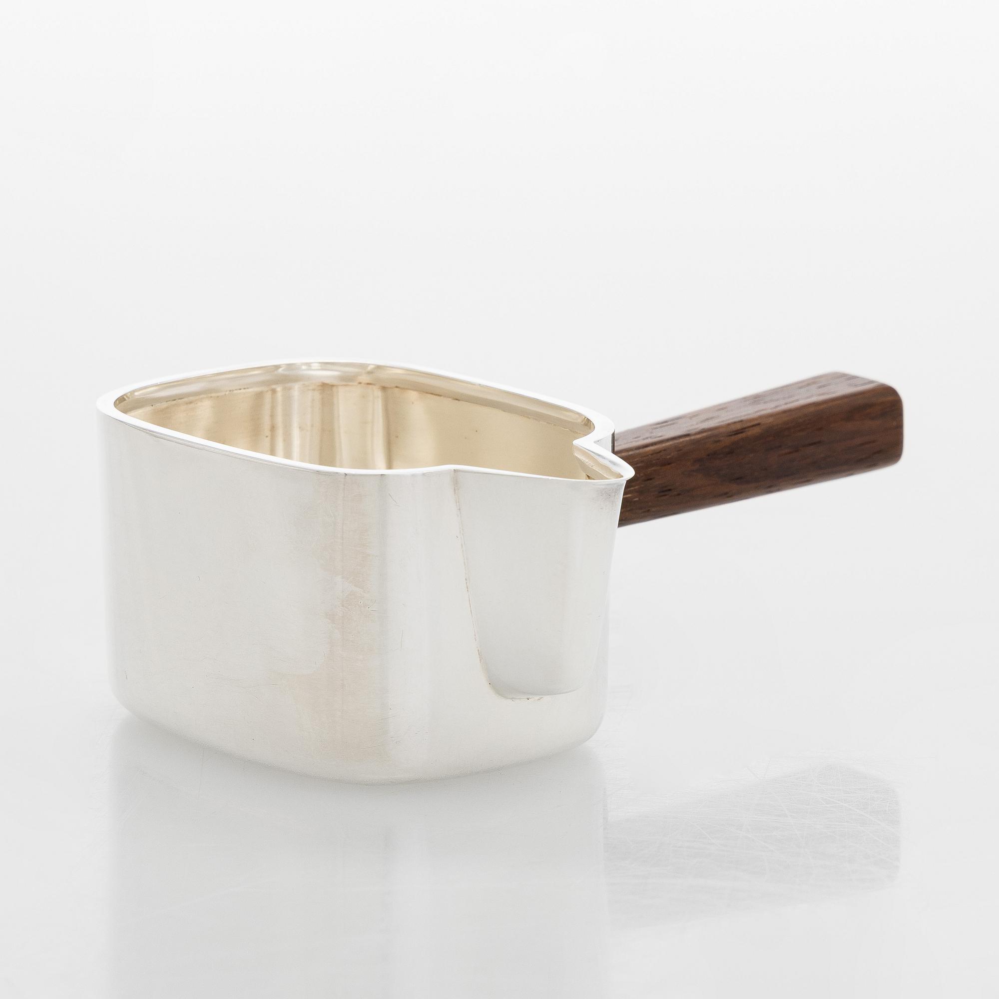 Bertel Gardberg, A silver and rosewood sauce jug, Eino Westerback, Helsinki, 1959.