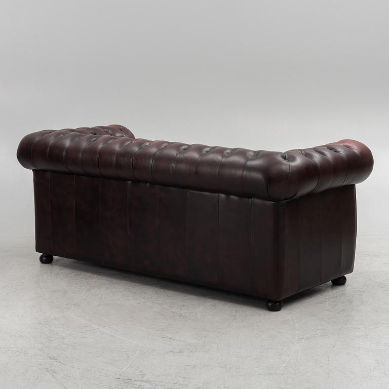 Sofa and armchair, Chesterfield, second half of the 20th Century.