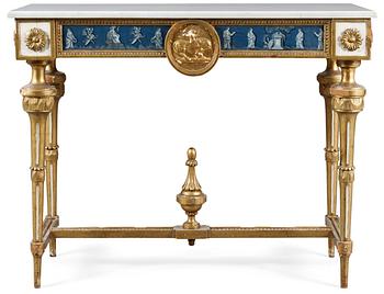 496. A Gustavian late 18th century console table.