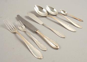 BESTICKUPPSÄTTNING, 170 delar, silver, CG Hallberg, "Slottsbarock", 1940-50-tal.