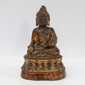 Buddha, brons, troligen sen Ming (1368-1644).