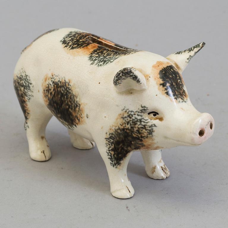 A PORCELAIN PIGGY BANK, probably Gustafsberg, ca 1900.