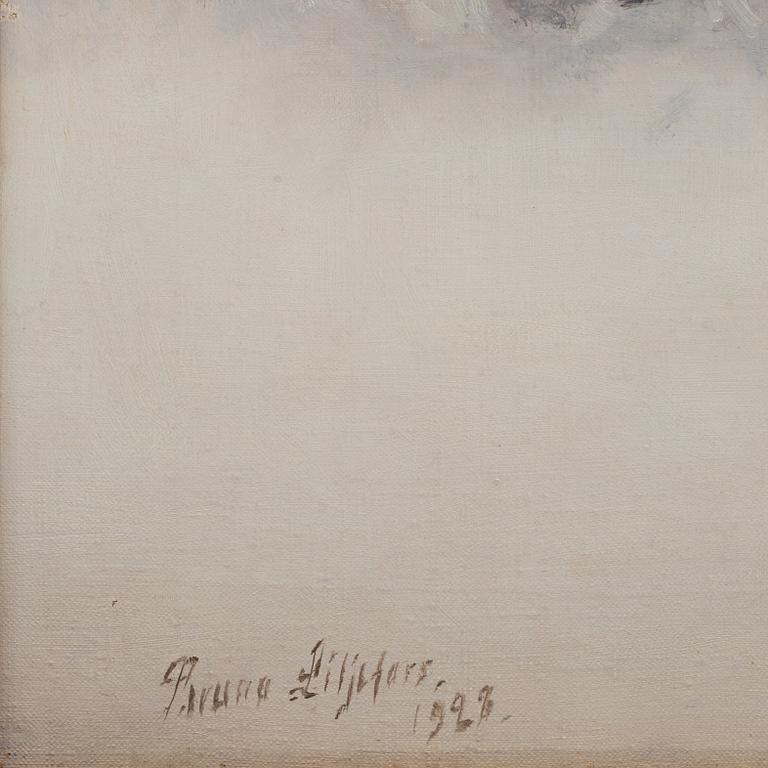 Bruno Liljefors, Winter landscape with fox.