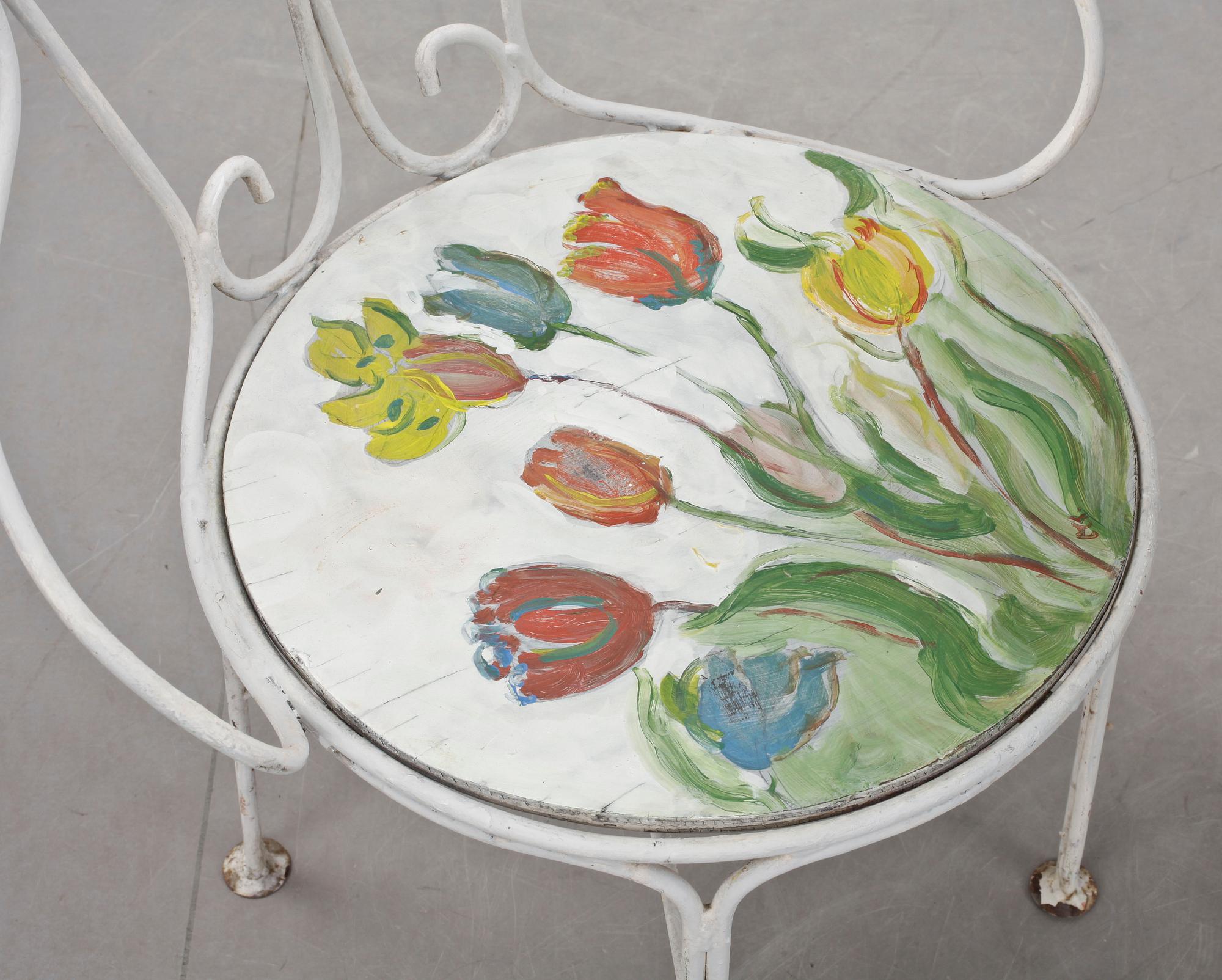 TRÄDGÅRDSMÖBLEMANG, 3 delar, gjutjärn.