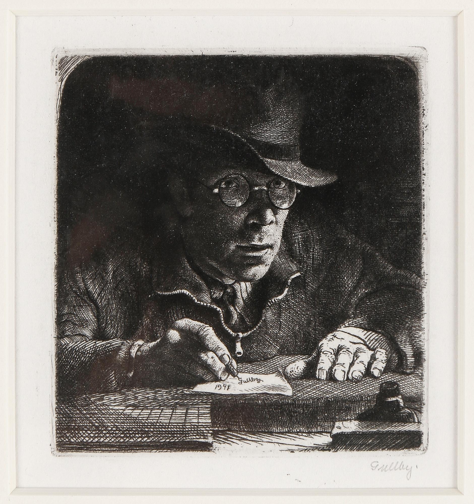 FOLKE GULLBY, etsning, signerad, daterad 1941 i plåten.
