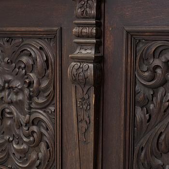 A Renaissance revival free standing writing desk, late 19th century.