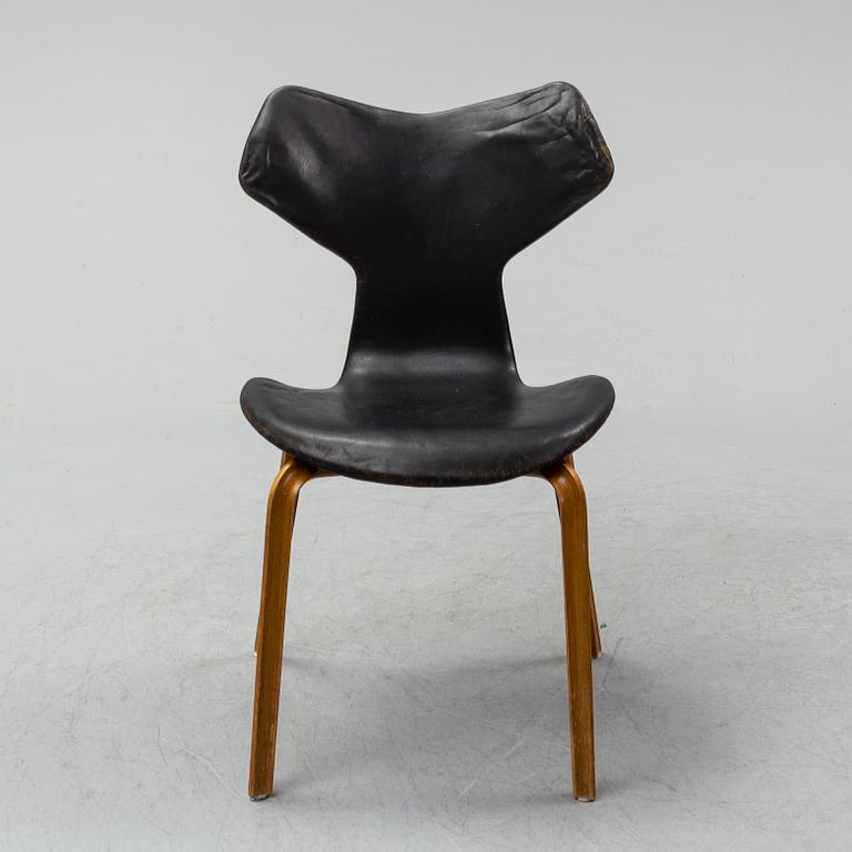 A 'Grand Prix' chair by Arne Jacobsen for Fritz Hansen, designed 1957.