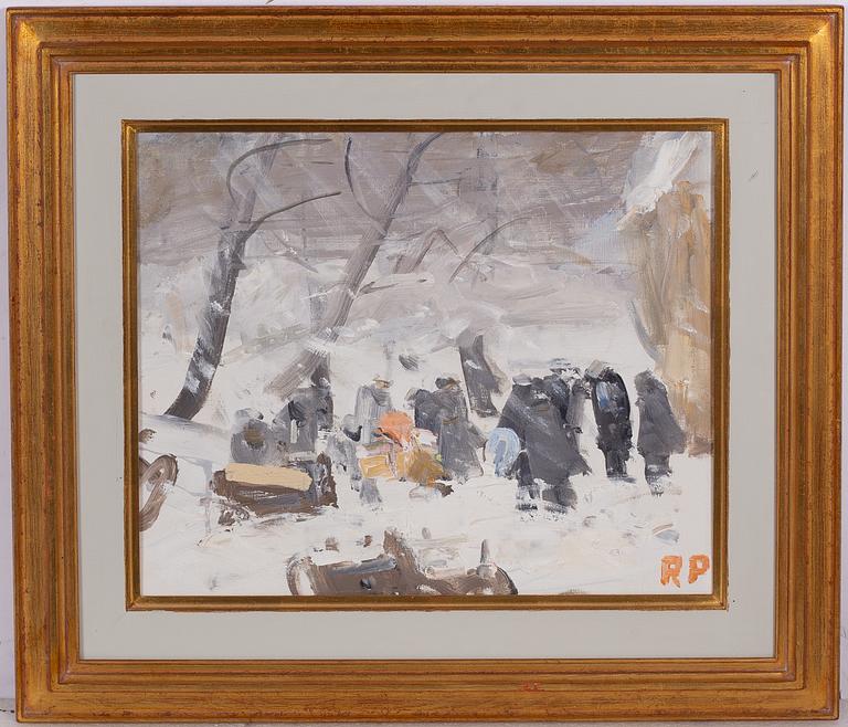 Ragnar Person, "Burial in a snowstorm.".