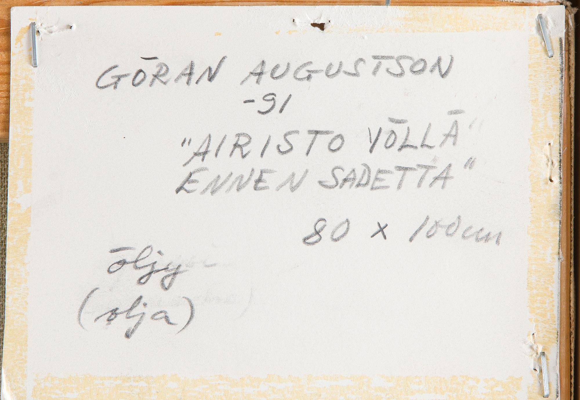 Göran Augustson, "Airisto yöllä ennen sadetta" (Erstan på natten före regnet).