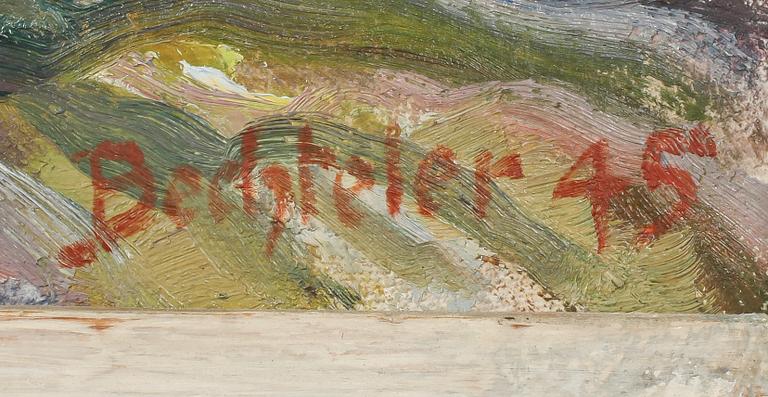 EDUARD BECHTELER, olja på duk, signerad och daterad 1945.