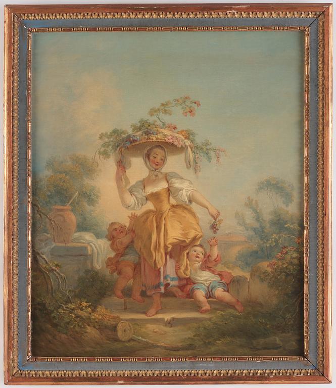 Jean Honoré Fragonard Follower of, ”La bergère”/”La vendangeuse” ("The Shepherdess"/"The Grape Picker").