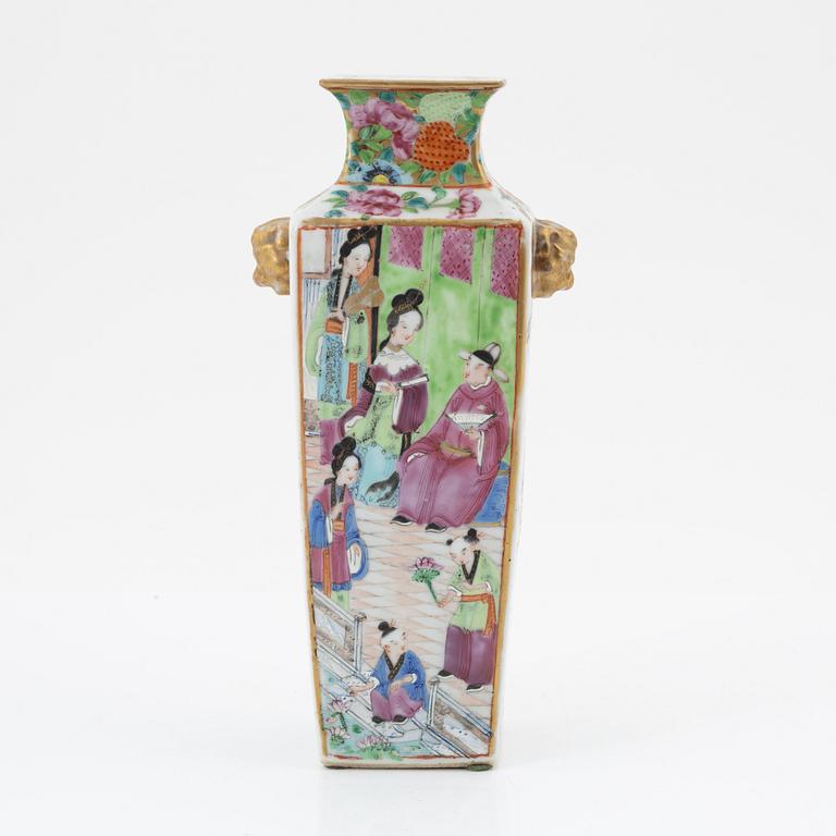 A Canton famille rose Vase, 19th Century.