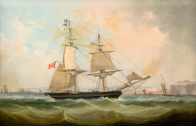 "A MERCHANT BRIG AND GENERAL SHIPPING IN THE CHANNEL OFF DOVER".