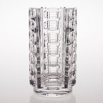 A glass vase, model 6536, signed Aimo Okkolin - Riihimäen Lasi oy.