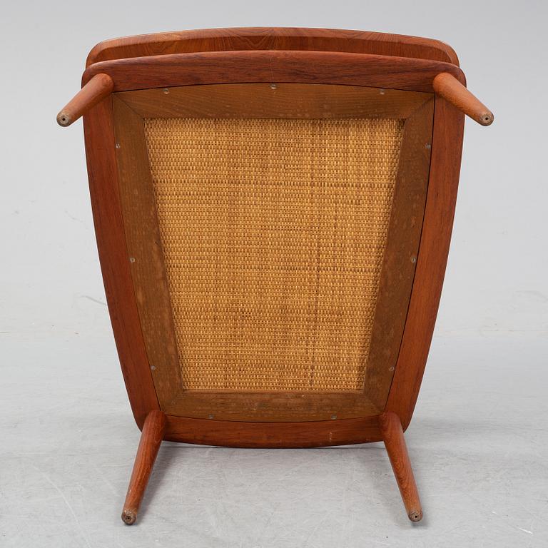 A teak and rattan 'Minerva' coffee table by Peter Hvidt & Orla Mølgaard Nielsen, 1950/60's.