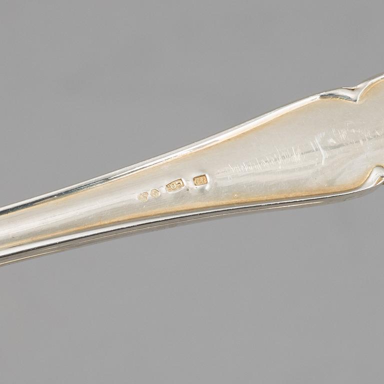 A silver cutlery with Swedish import mark, (48 pieces).