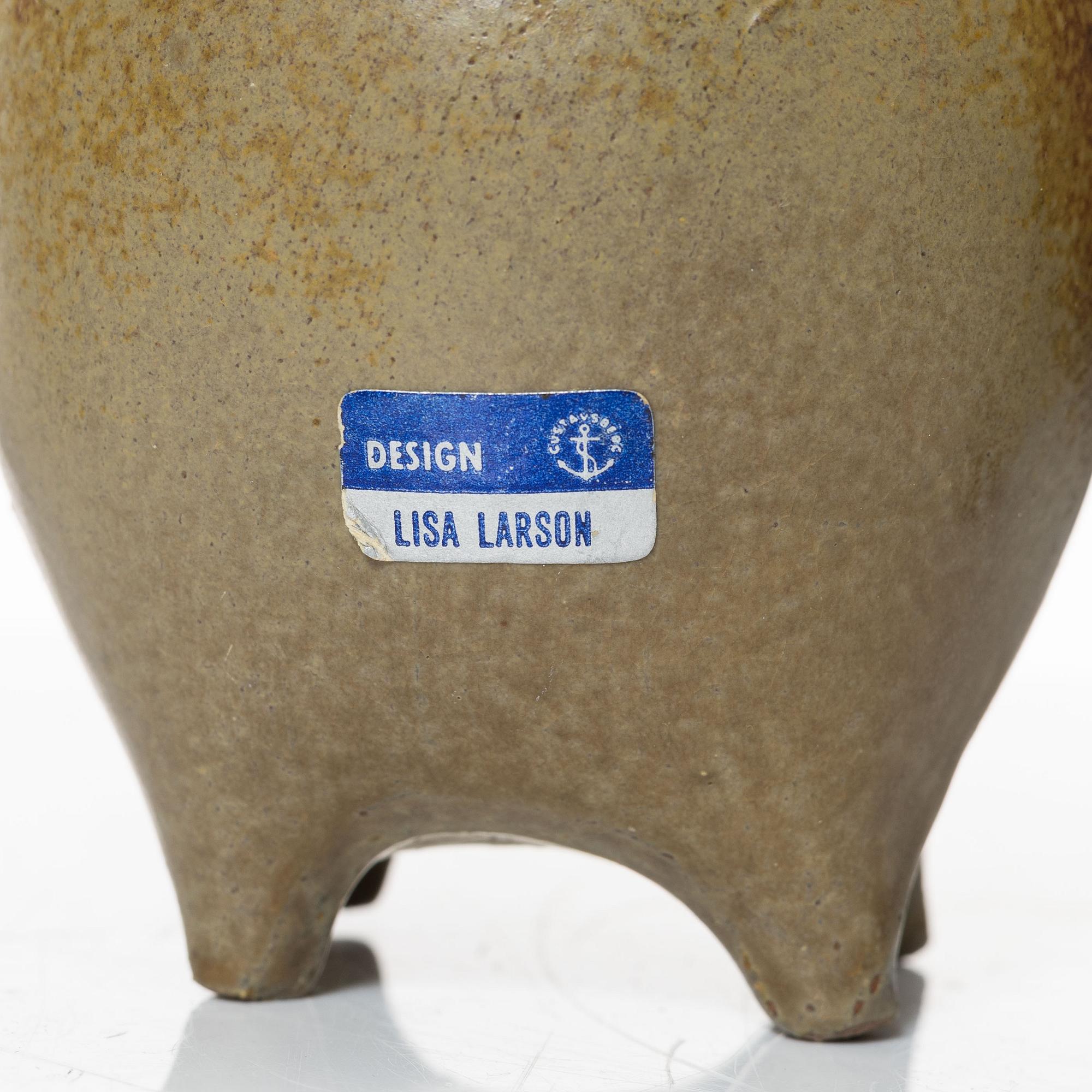 Lisa Larson, figuriner, 2 st, stengods, Gustavsberg.