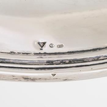 Te- och kaffeservis på bricka, silver, totalt 6 delar, silver, Tjeckoslovakien 1929-1941.
