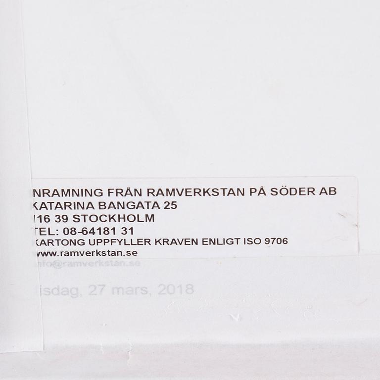 HENRIK BONNEVIER, C-print. Signed and dated 2018. Numbered 2/3.