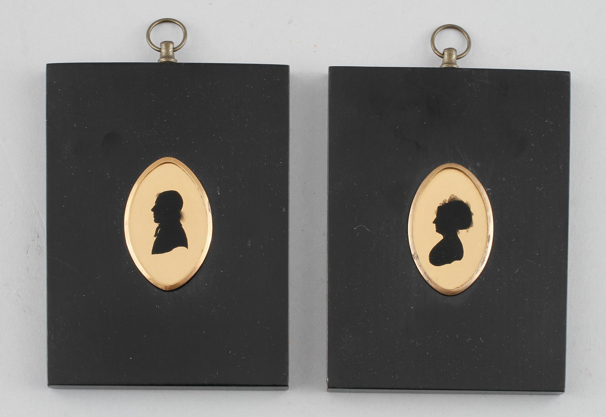 MINIATYRER, ett par, 1800-talets första hälft.