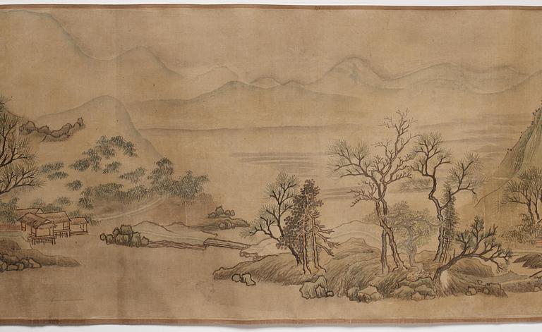 Yun Shouping (Nantian), attributed to, A Chinese scroll painting, attributed to Yun Shouping,  惲壽平; 1633 – 1690).